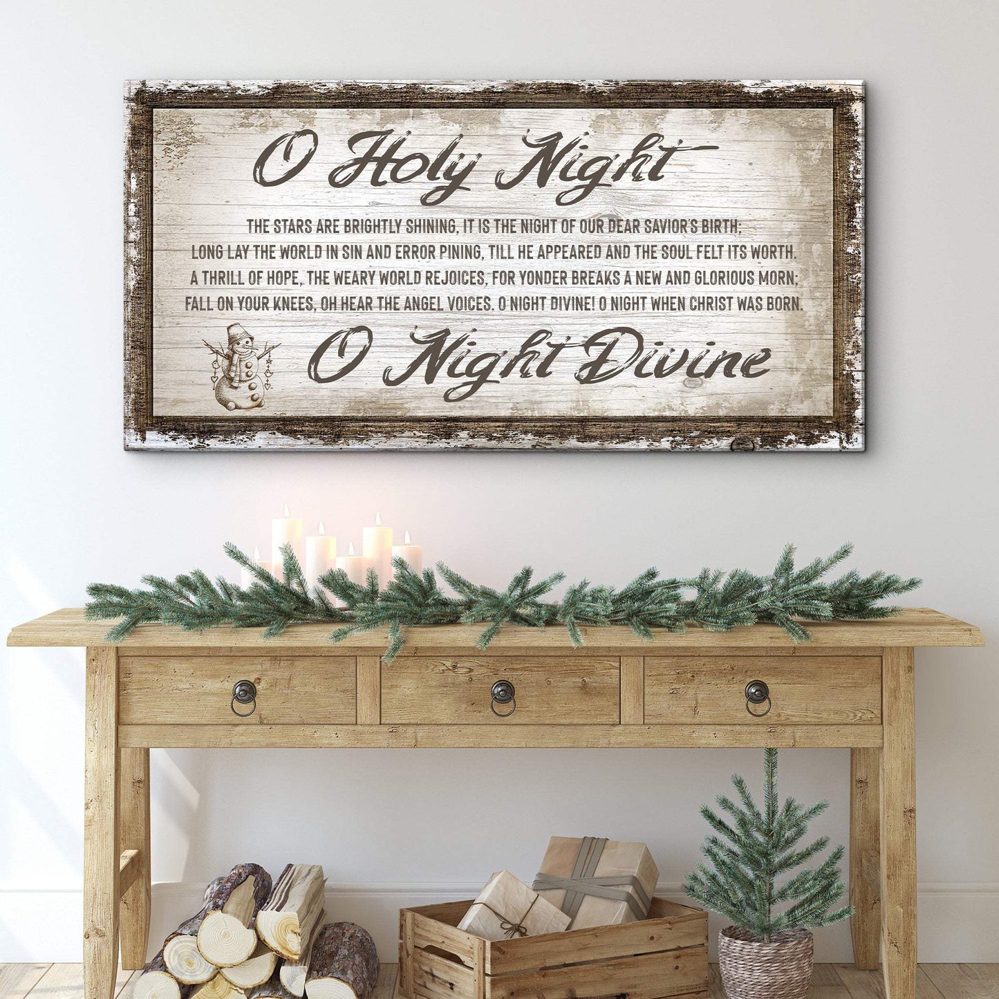 O Holy Night Christmas Sign - Tailored Canvases - Flyclothing LLC
