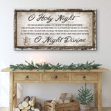 O Holy Night Christmas Sign - Tailored Canvases - Flyclothing LLC