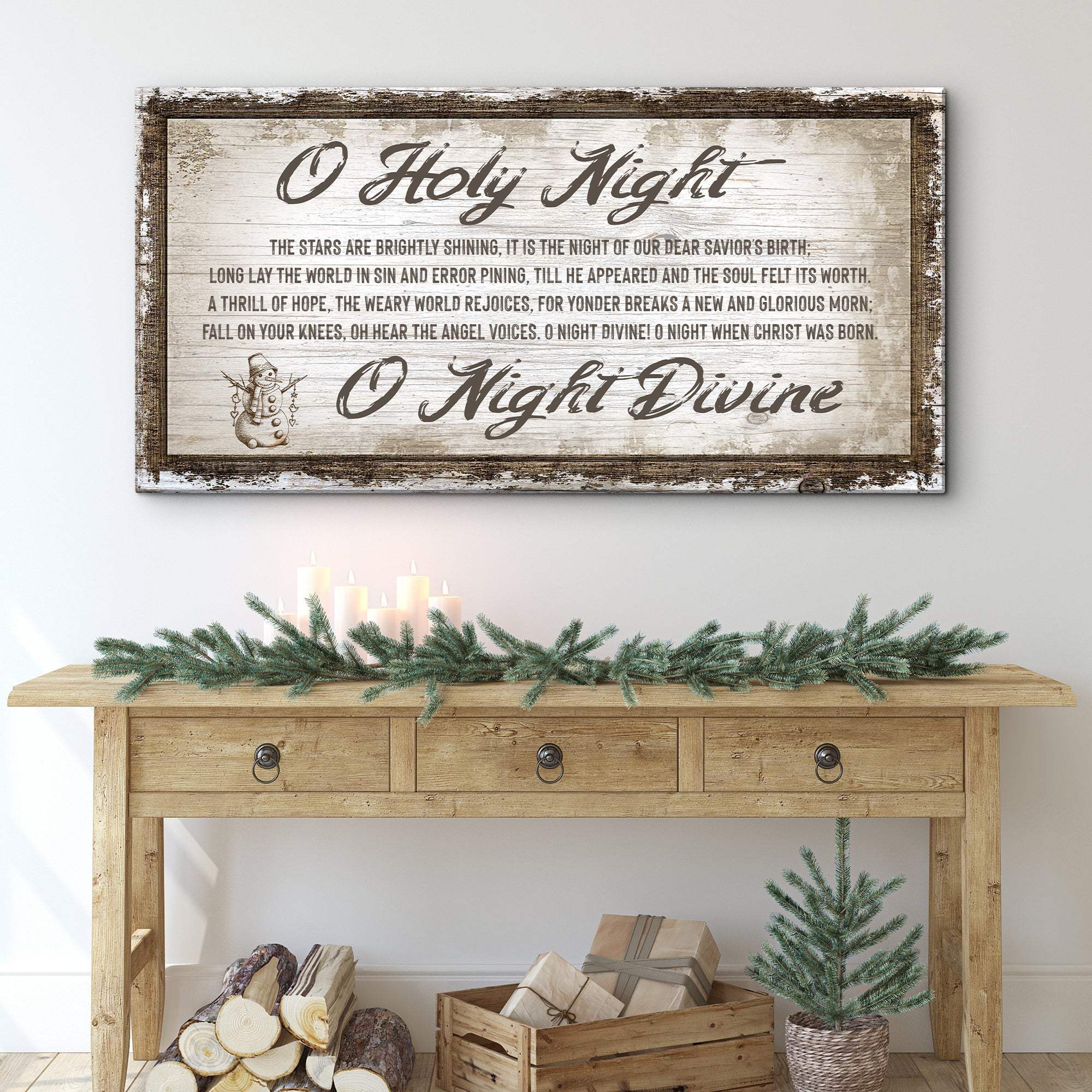O Holy Night Christmas Sign - Tailored Canvases - Flyclothing LLC