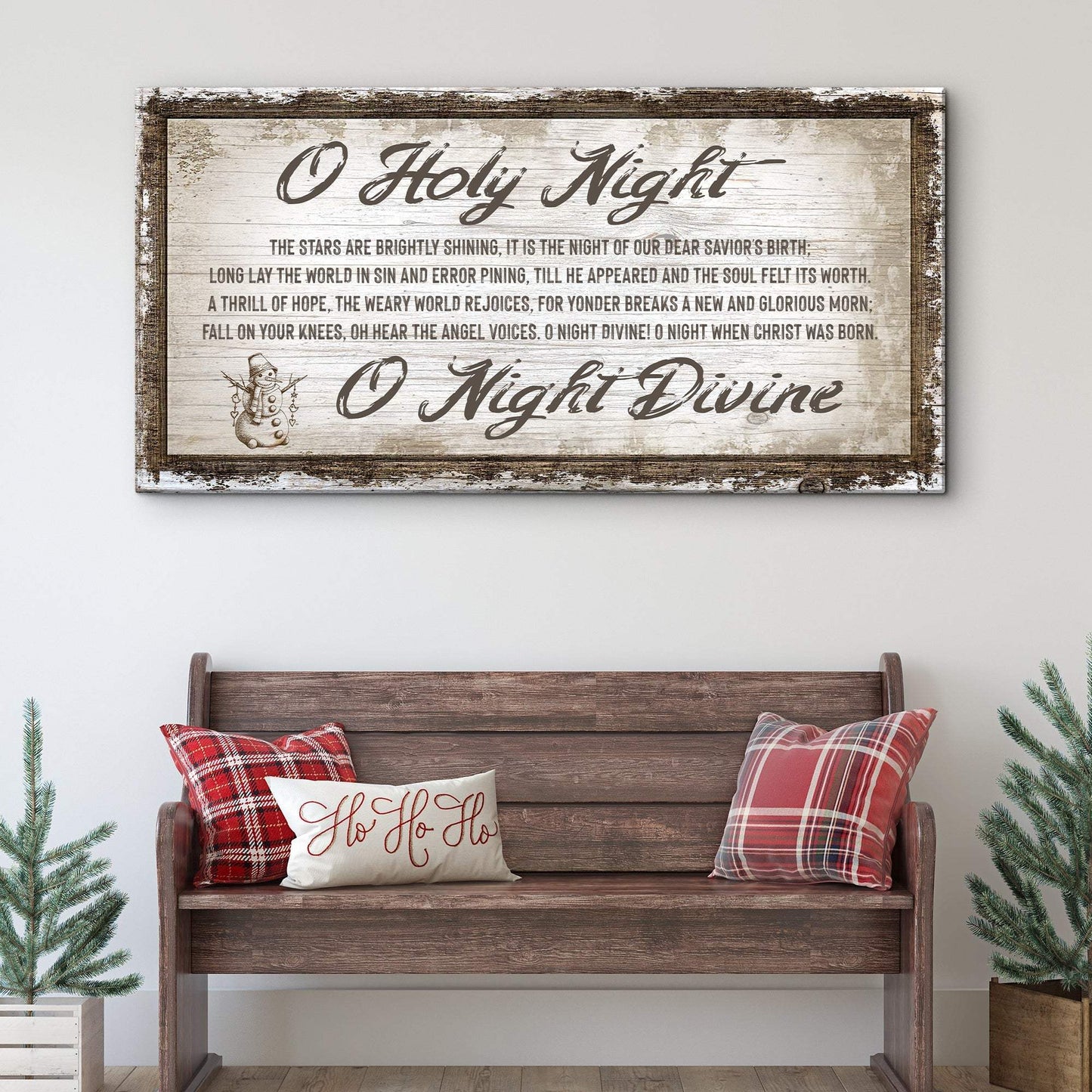 O Holy Night Christmas Sign - Tailored Canvases - Flyclothing LLC
