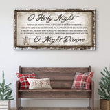 O Holy Night Christmas Sign - Tailored Canvases - Flyclothing LLC