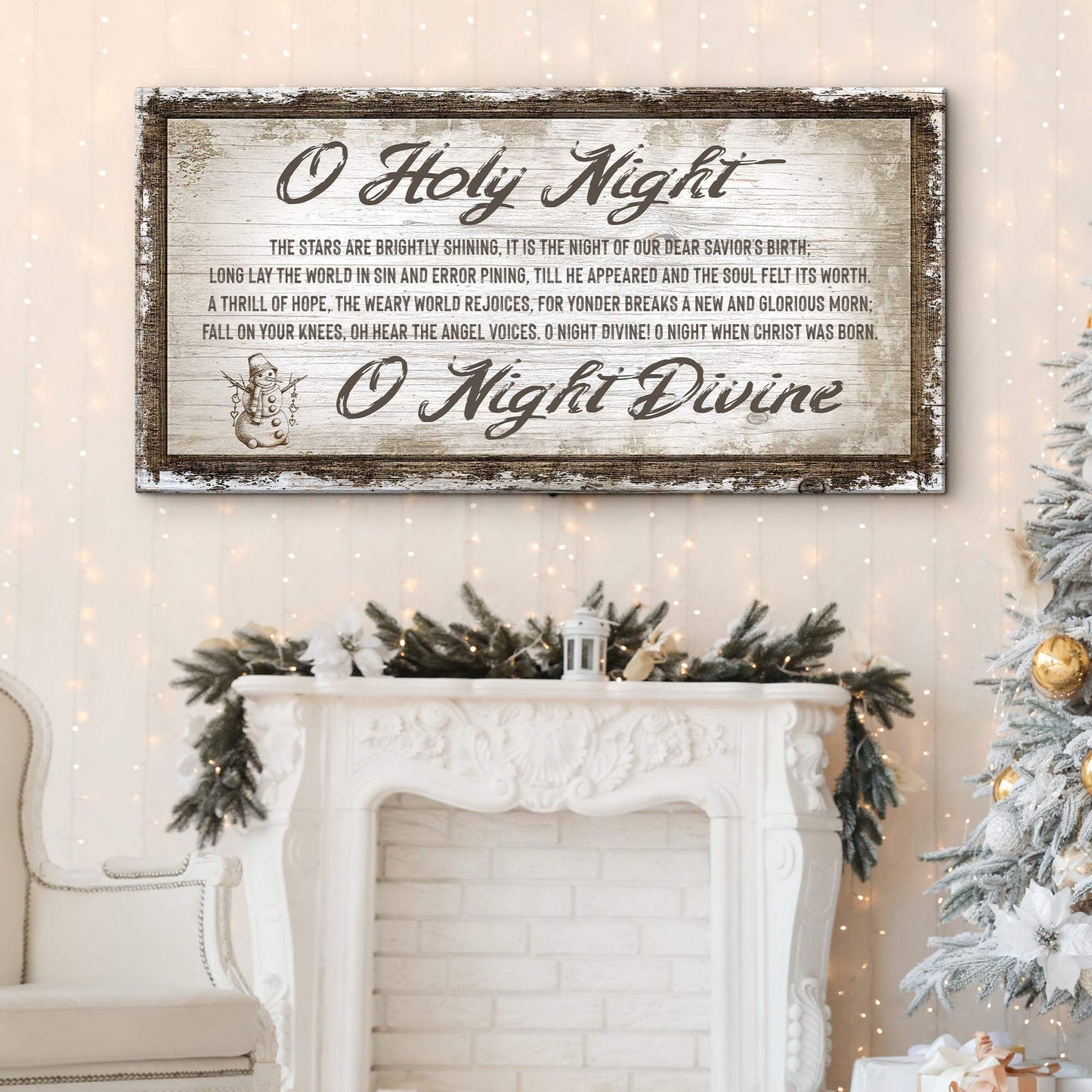 O Holy Night Christmas Sign - Tailored Canvases - Flyclothing LLC