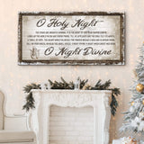 O Holy Night Christmas Sign - Tailored Canvases - Flyclothing LLC