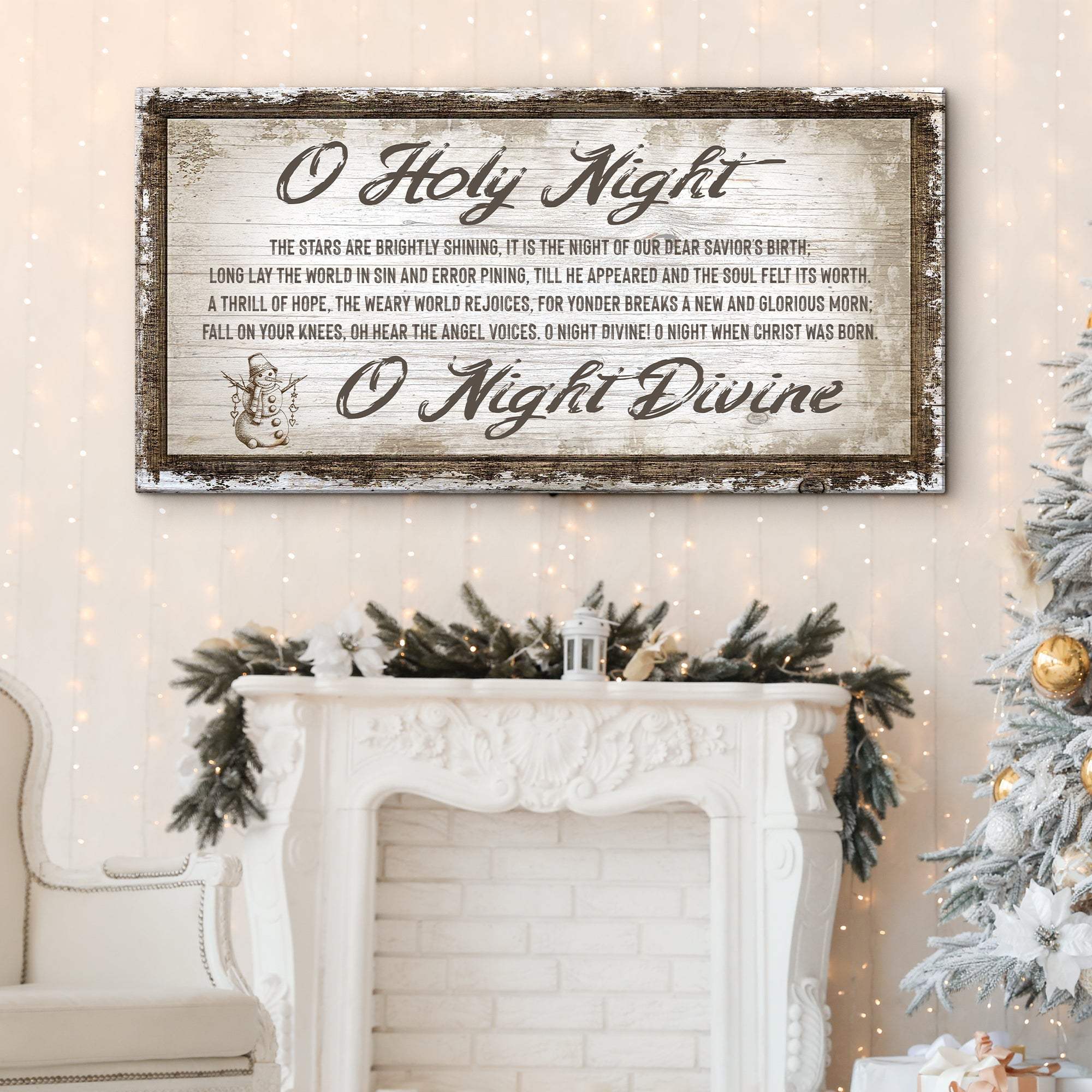 O Holy Night Christmas Sign - Tailored Canvases - Flyclothing LLC