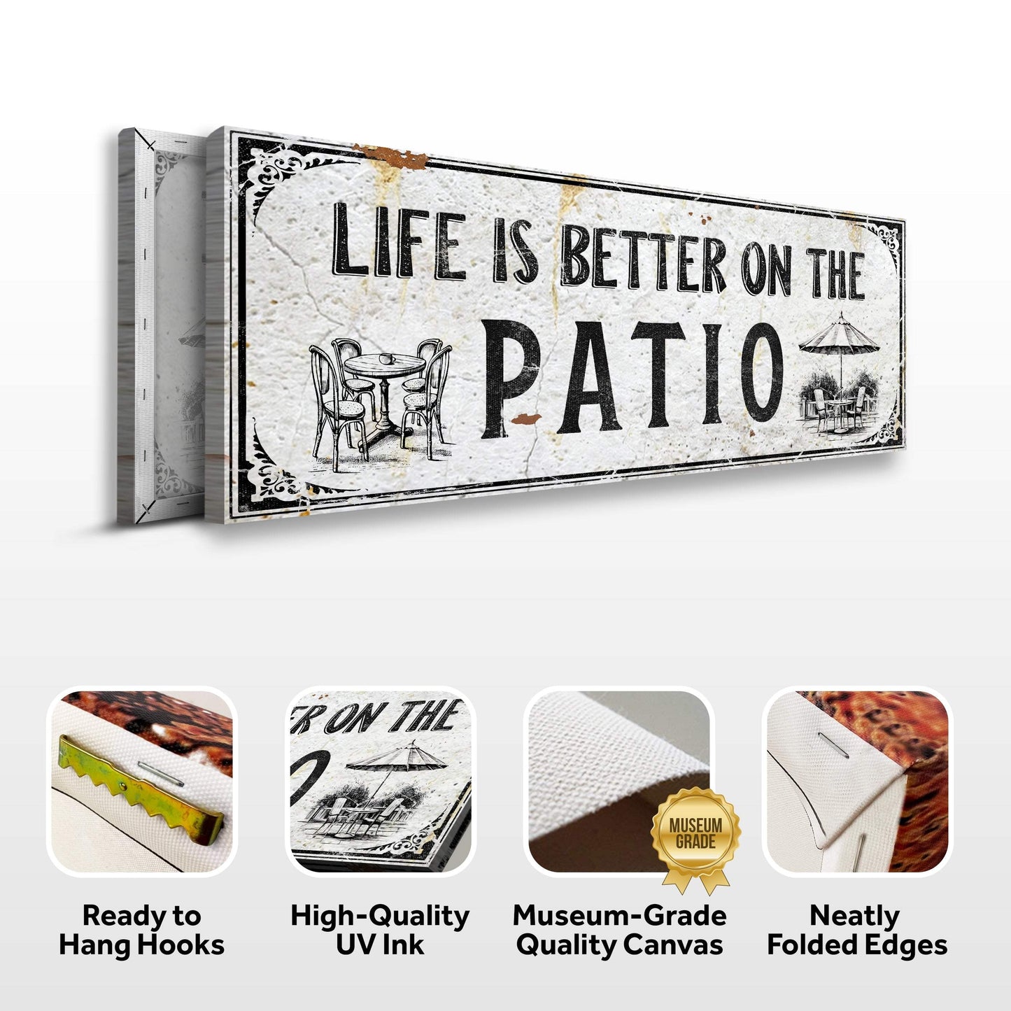 Life Is Better On The Patio Sign IV - Tailored Canvases - Flyclothing LLC