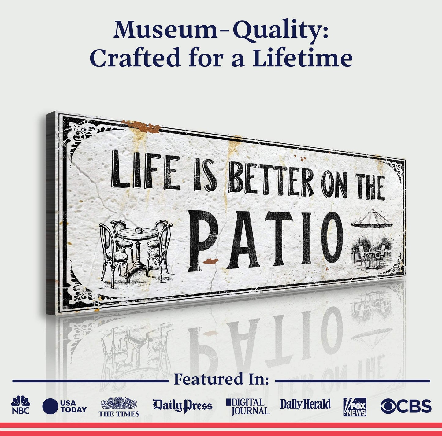 Life Is Better On The Patio Sign IV - Tailored Canvases - Flyclothing LLC