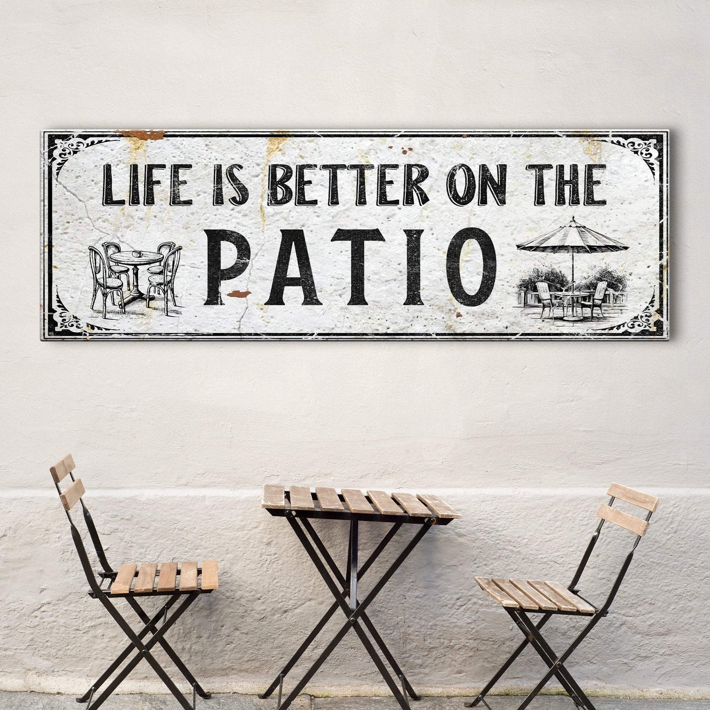 Life Is Better On The Patio Sign IV - Tailored Canvases - Flyclothing LLC