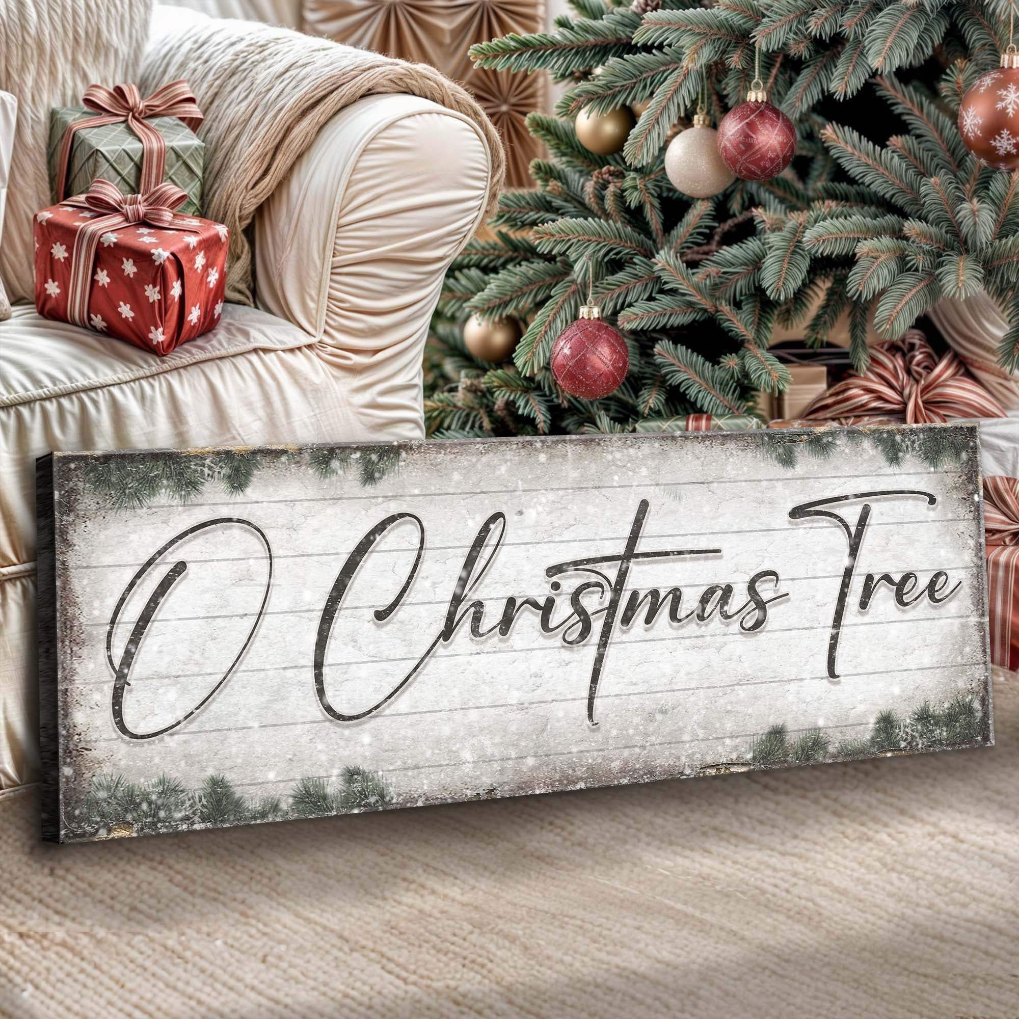 O Christmas Tree, Wood Christmas Sign - Tailored Canvases - Flyclothing LLC