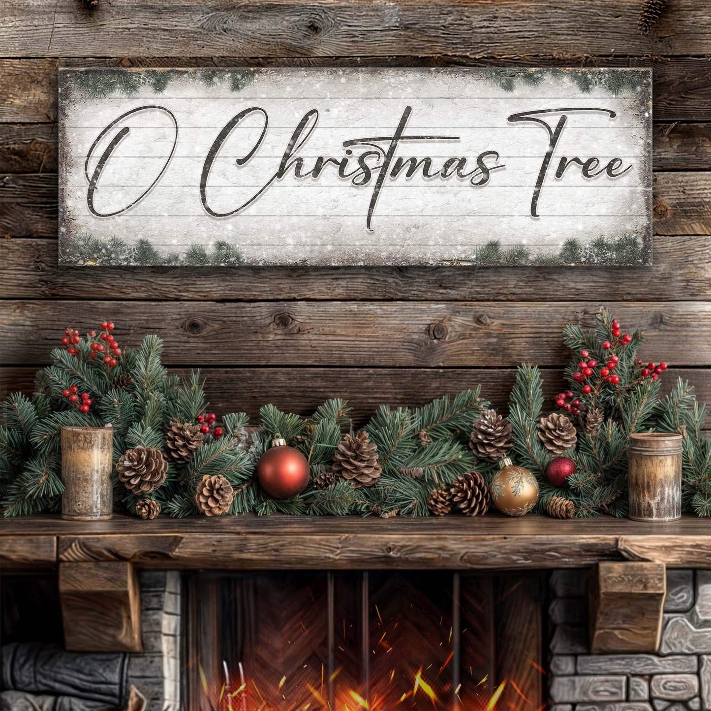 O Christmas Tree, Wood Christmas Sign - Tailored Canvases - Flyclothing LLC