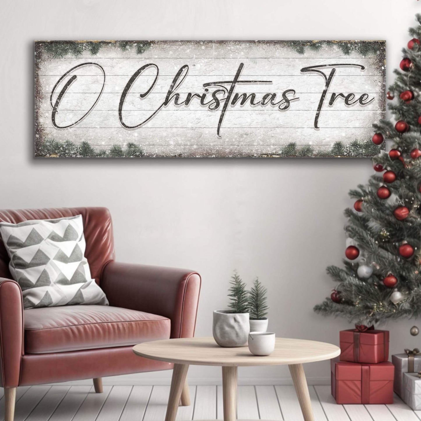 O Christmas Tree, Wood Christmas Sign - Tailored Canvases - Flyclothing LLC