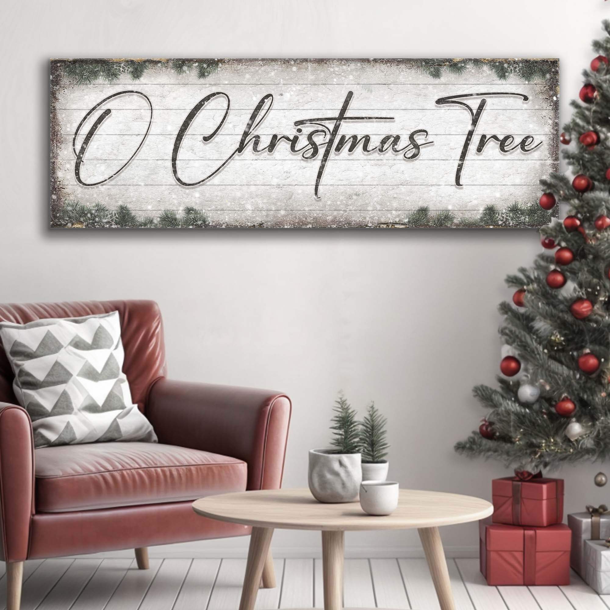 O Christmas Tree, Wood Christmas Sign - Tailored Canvases - Flyclothing LLC