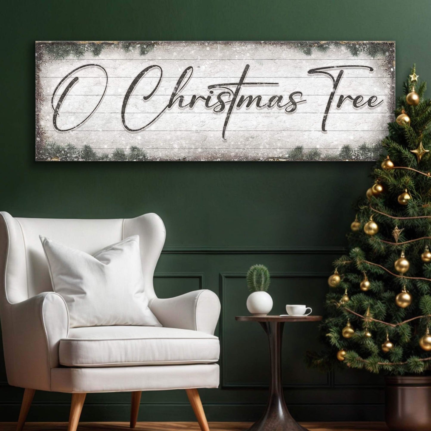 O Christmas Tree, Wood Christmas Sign - Tailored Canvases - Flyclothing LLC