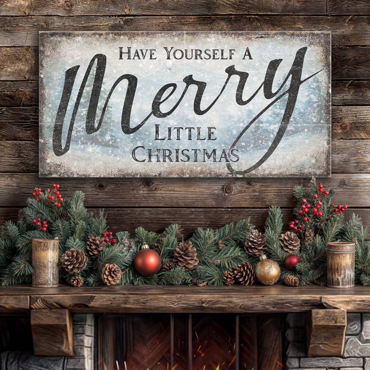 Have Yourself A Merry Little Christmas Sign XI - Tailored Canvases - Flyclothing LLC