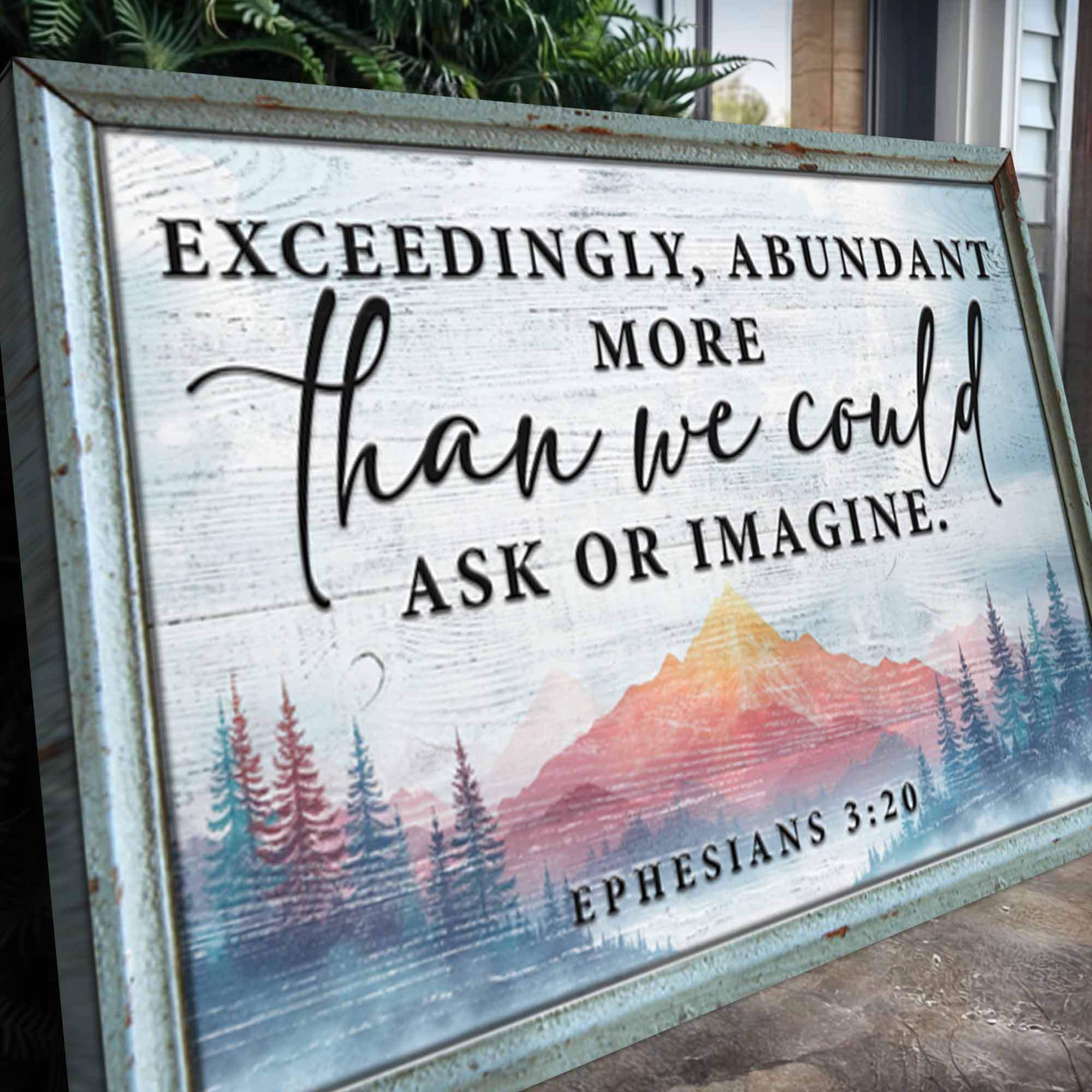 Ephesians 3:20: More Than We Could Ask Or Imagine Faith Sign - Tailored Canvases - Flyclothing LLC