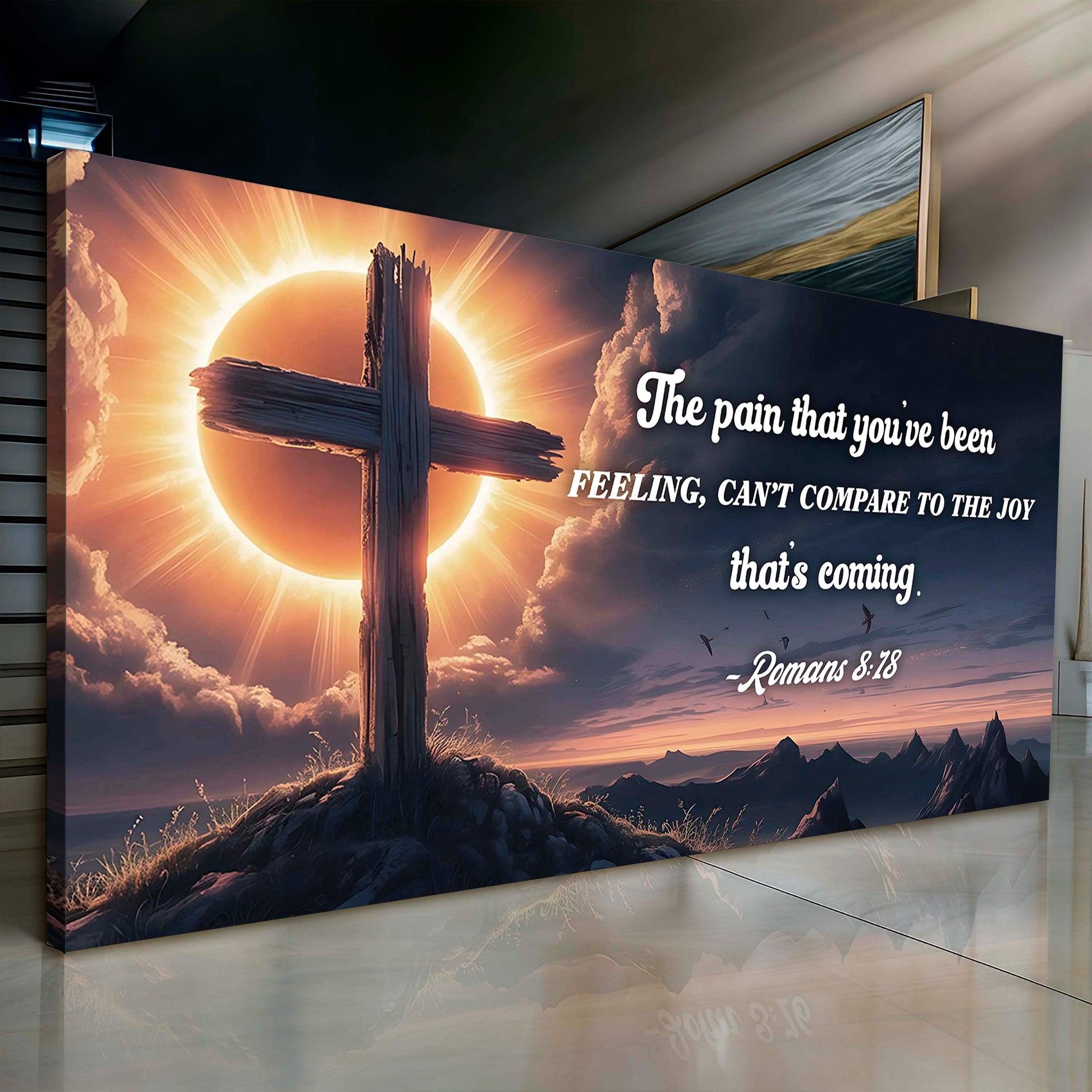 Romans 8:18 - The Joy That's Coming Faith Sign - Tailored Canvases - Flyclothing LLC