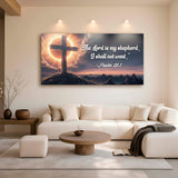 Psalm 23:1 - The Lord Is My Shepherd I Shall Not Want Faith Sign - Tailored Canvases - Flyclothing LLC