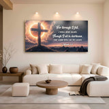 Micah 7:8 - The Lord Will Be My Light Faith Sign - Tailored Canvases - Flyclothing LLC