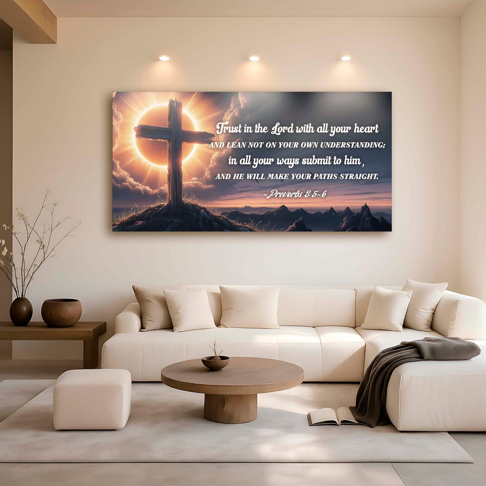 Proverbs 3:5-6 - Trust In The Lord With All Your Heart Faith Sign II - Tailored Canvases - Flyclothing LLC