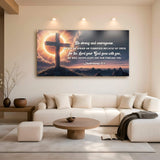 Deuteronomy 31:6 - He Will Never Leave Nor Forsake You Faith Sign - Tailored Canvases - Flyclothing LLC