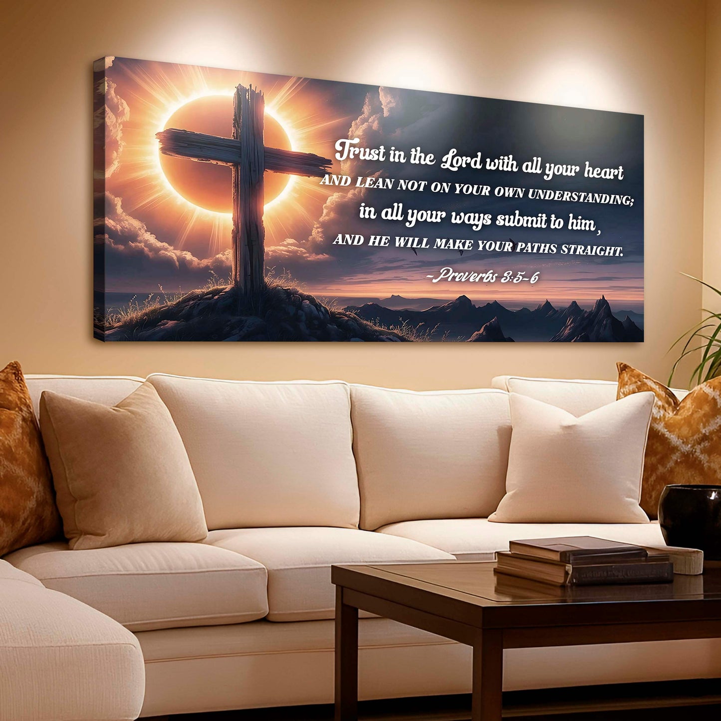 Proverbs 3:5-6 - Trust In The Lord With All Your Heart Faith Sign II - Tailored Canvases - Flyclothing LLC