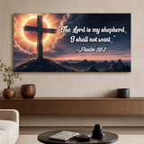 Psalm 23:1 - The Lord Is My Shepherd I Shall Not Want Faith Sign - Tailored Canvases - Flyclothing LLC