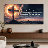 Deuteronomy 31:6 - He Will Never Leave Nor Forsake You Faith Sign - Tailored Canvases - Flyclothing LLC