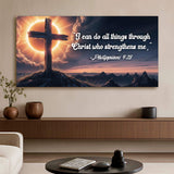 Philippians 4:13 - I Can Do All Things Through Christ Faith Sign - Tailored Canvases - Flyclothing LLC