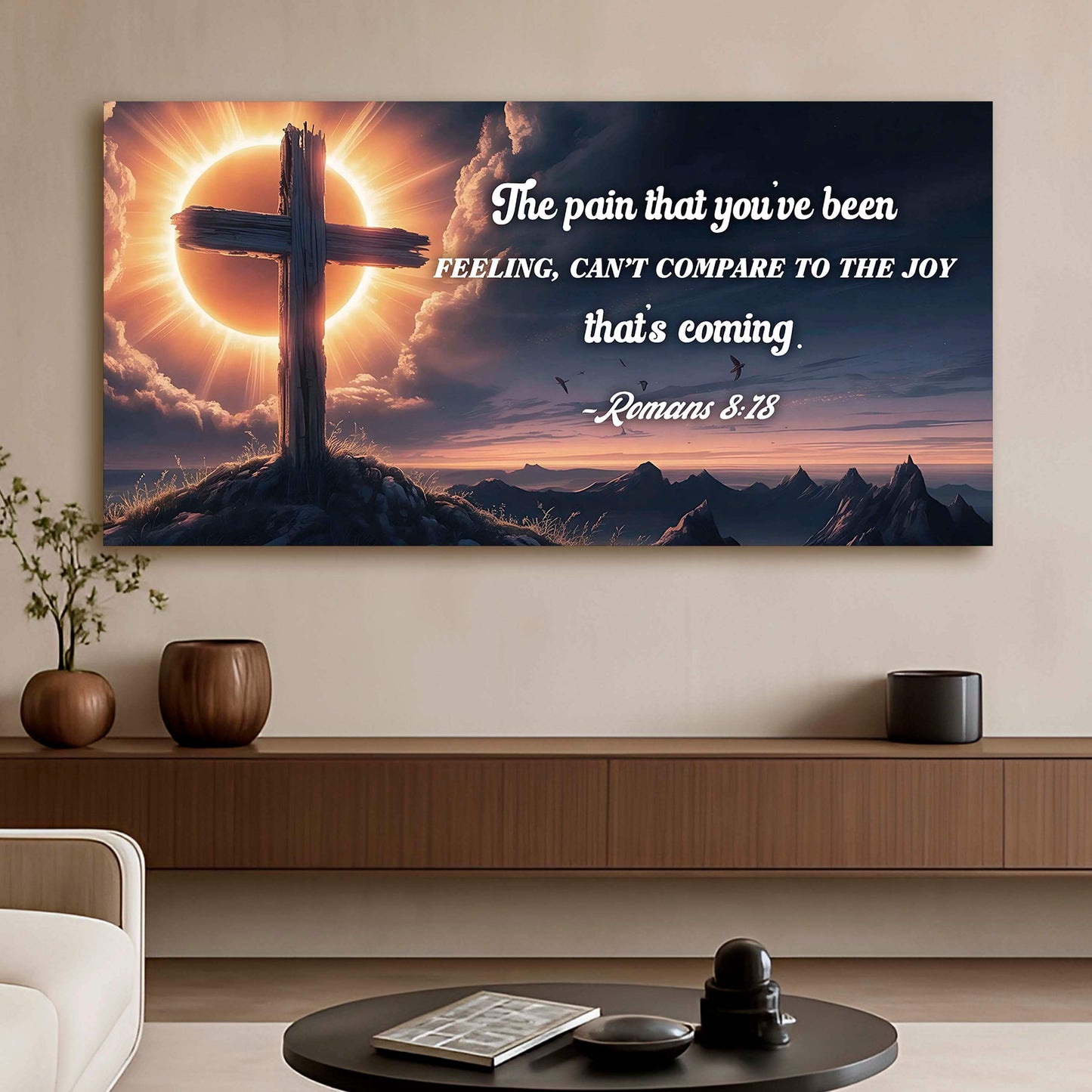 Romans 8:18 - The Joy That's Coming Faith Sign - Tailored Canvases - Flyclothing LLC