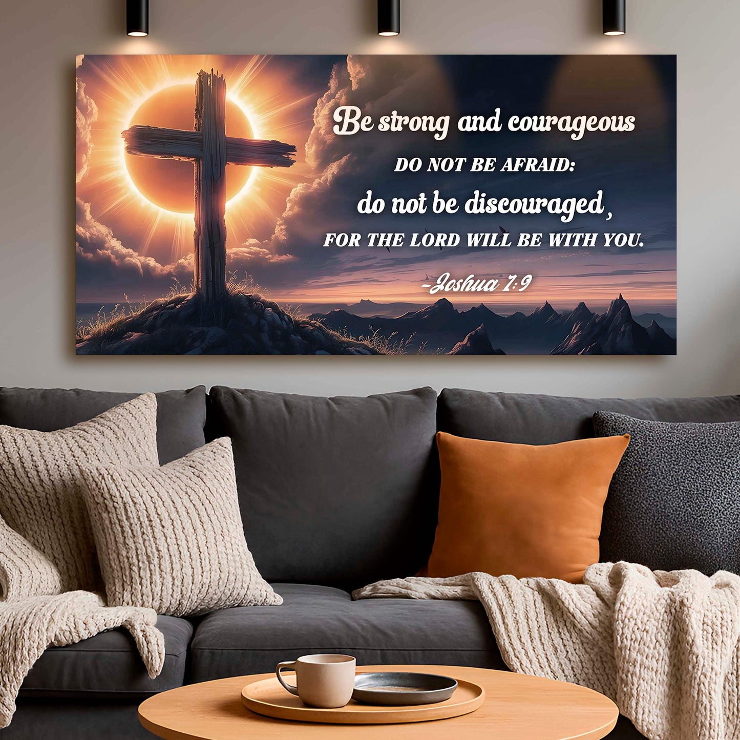 Joshua 1:9 - The Lord Will Be With You Faith Sign - Tailored Canvases - Flyclothing LLC