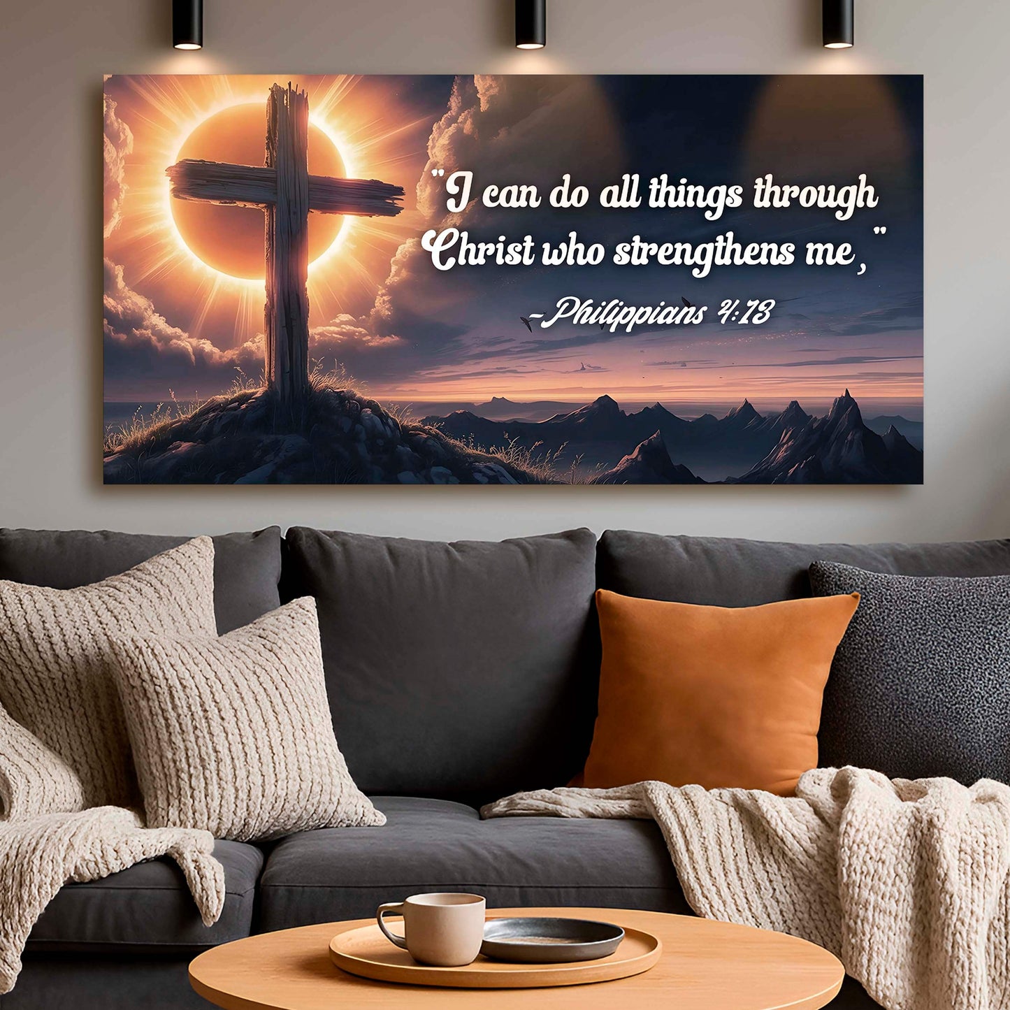 Philippians 4:13 - I Can Do All Things Through Christ Faith Sign - Tailored Canvases - Flyclothing LLC