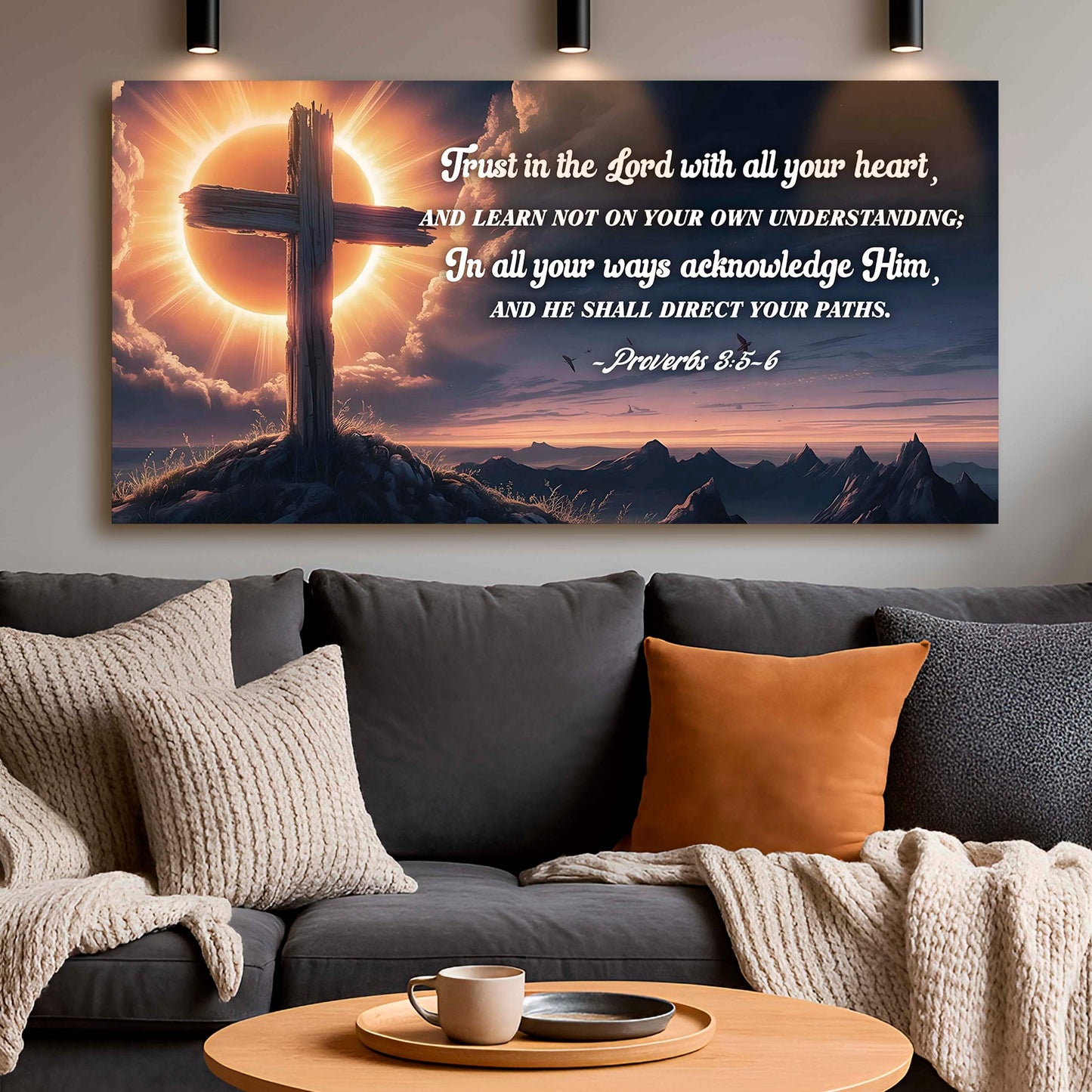 Proverbs 3:5-6 - Trust In The Lord With All Your Heart Faith Sign III - Tailored Canvases - Flyclothing LLC