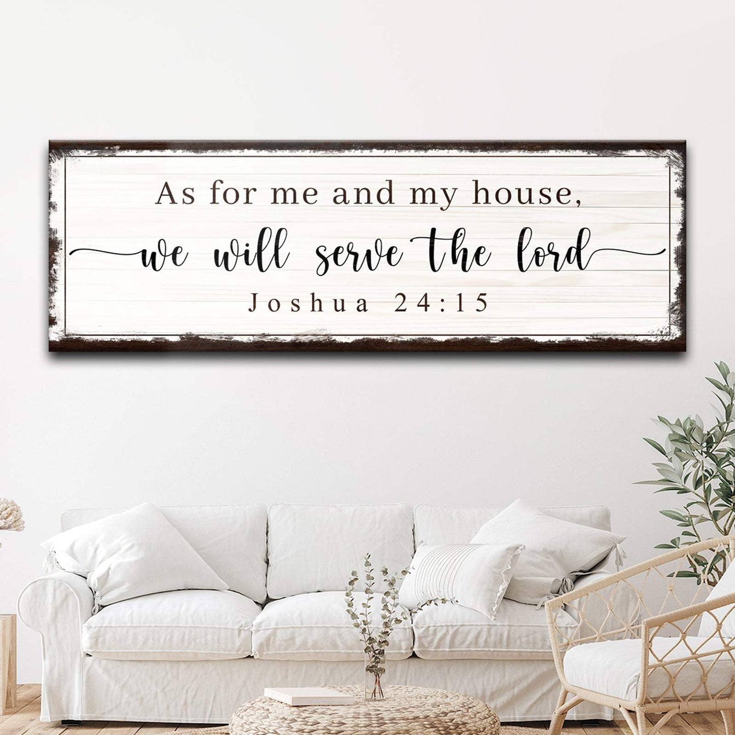 Joshua 24:15 - We Will Serve The Lord Sign - Tailored Canvases - Flyclothing LLC