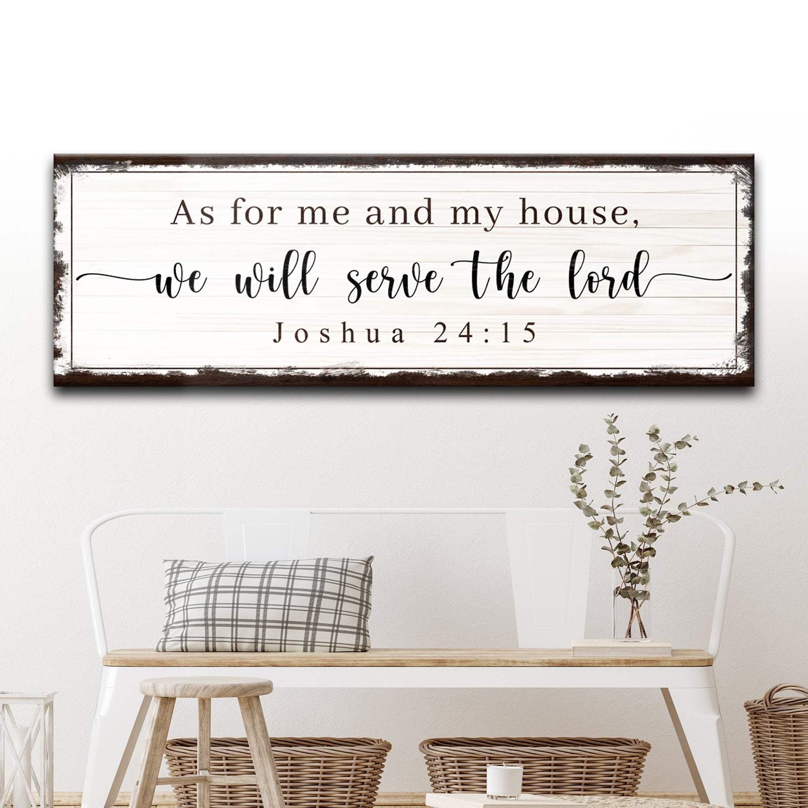 Joshua 24:15 - We Will Serve The Lord Sign - Tailored Canvases - Flyclothing LLC