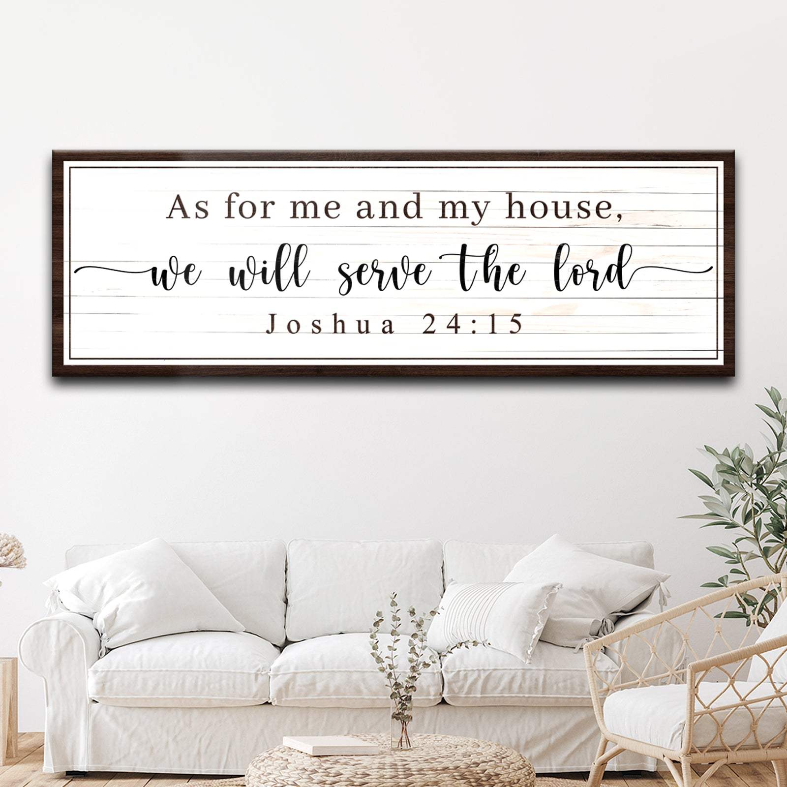 Joshua 24:15 - We Will Serve The Lord Sign - Tailored Canvases - Flyclothing LLC