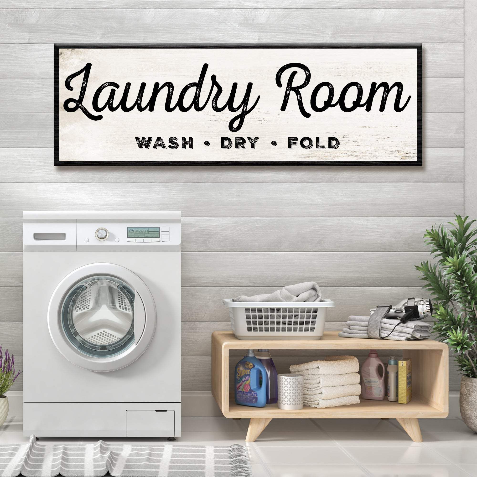 Laundry Room Wash Dry Fold Sign - Tailored Canvases - Flyclothing LLC