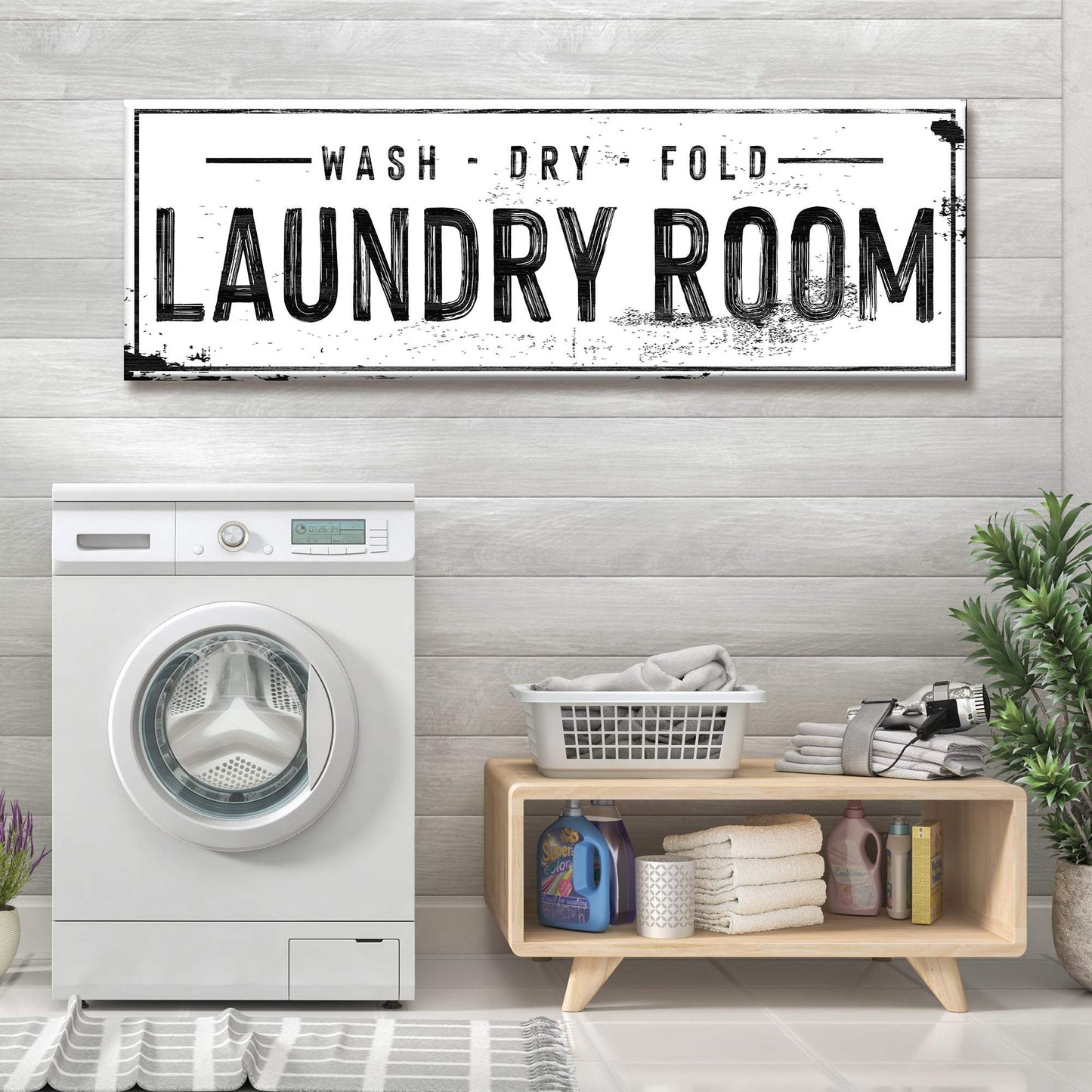 Laundry Room Wash Dry Fold Sign - Tailored Canvases - Flyclothing LLC