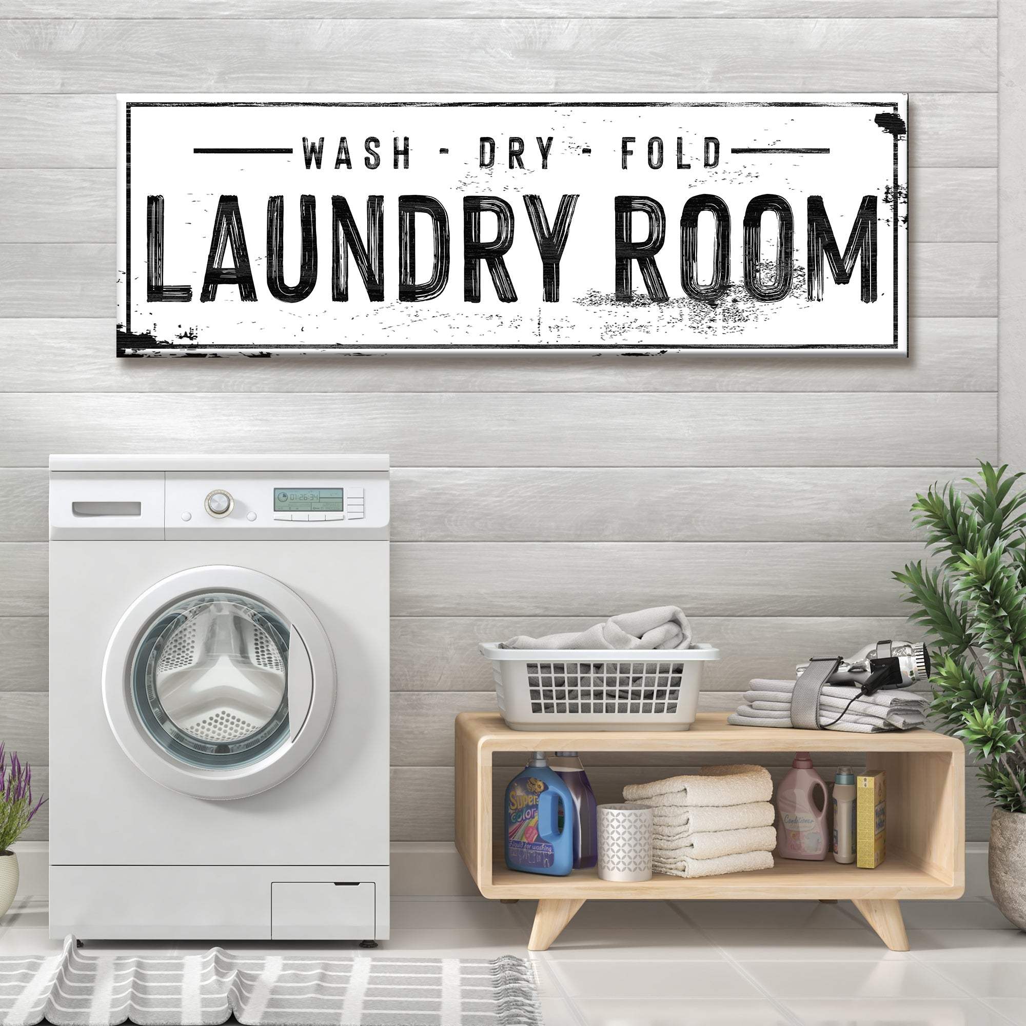 Laundry Room Wash Dry Fold Sign - Tailored Canvases - Flyclothing LLC