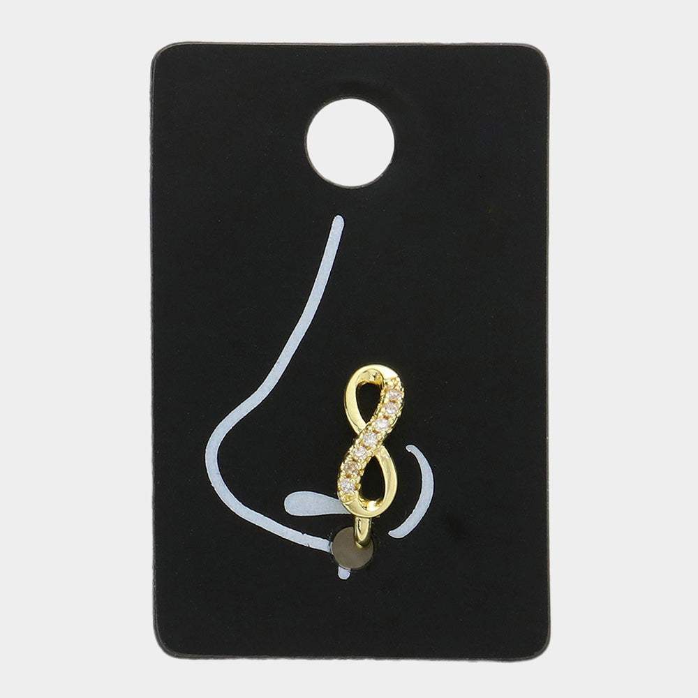 Stone Embellished Infinity Nose Clip - Madeline Love - Flyclothing LLC