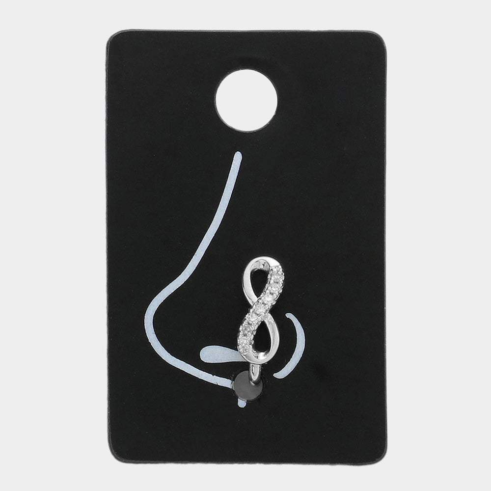 Stone Embellished Infinity Nose Clip - Madeline Love - Flyclothing LLC