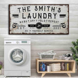 Personalized Laundry Room Sign - Tailored Canvases - Flyclothing LLC
