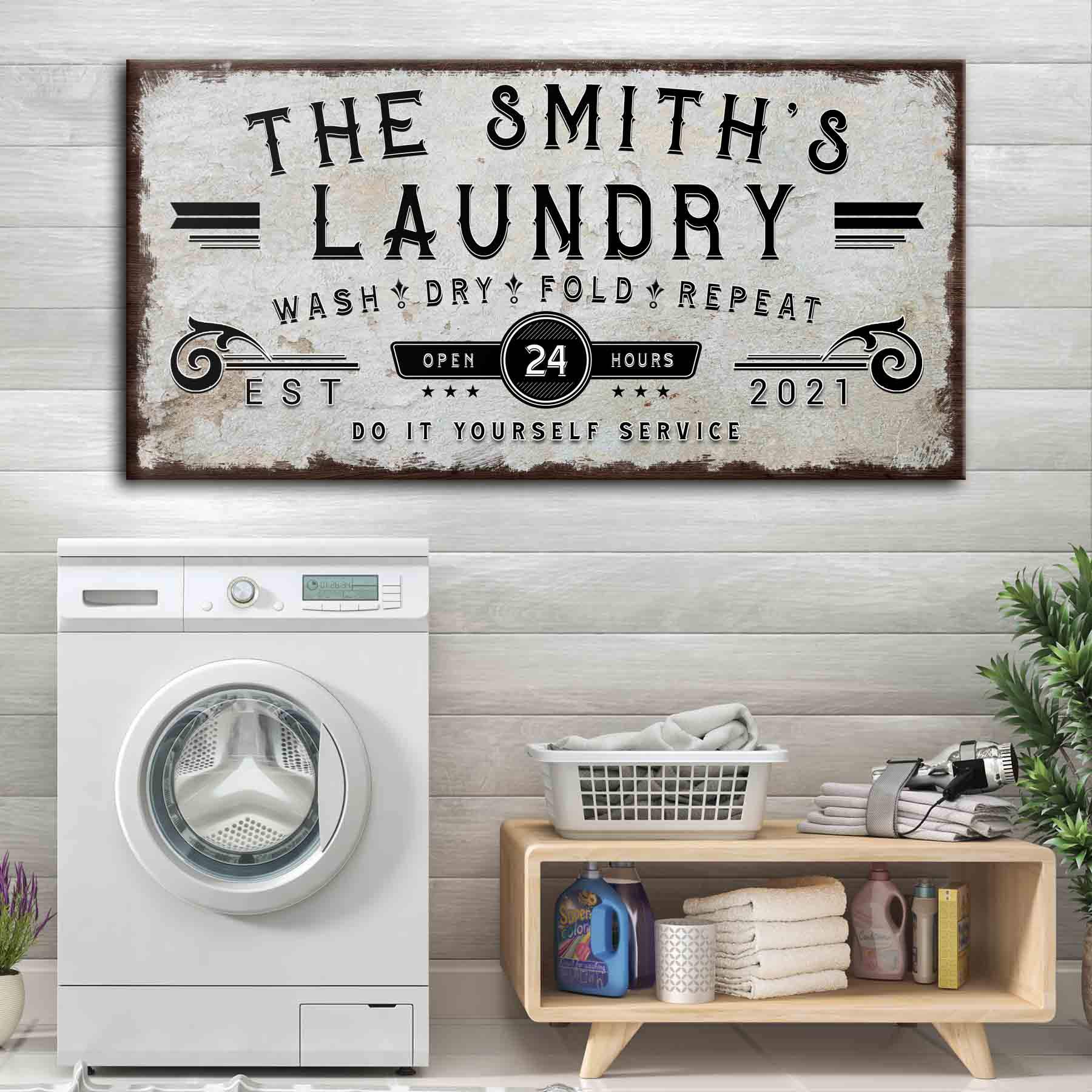 Personalized Laundry Room Sign - Tailored Canvases - Flyclothing LLC