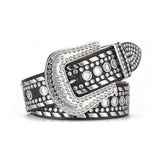 Black Strap Kippy Cowboy Rhinestone Belt - Rhinestone Belt Store - Flyclothing LLC