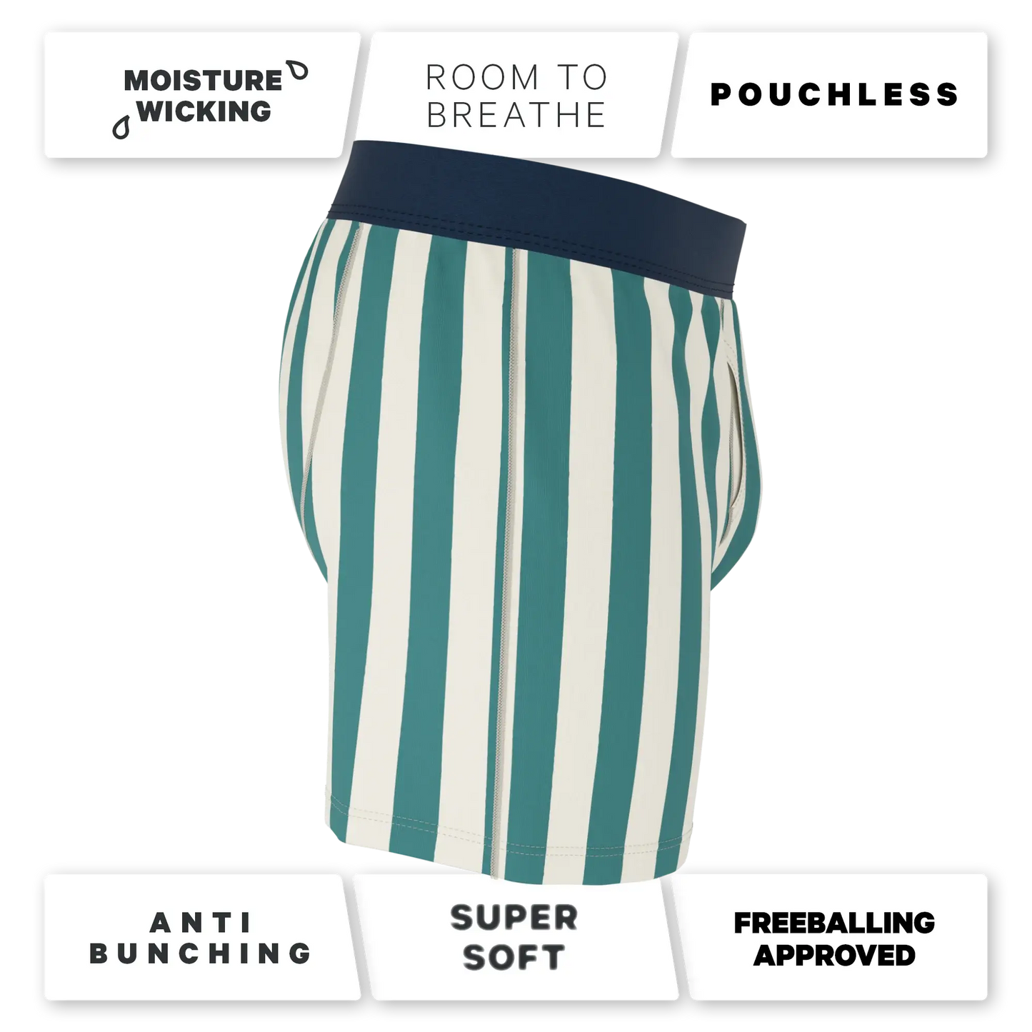 The Nantucket | Green Dock Stripe Boxers - Shinesty - Flyclothing LLC
