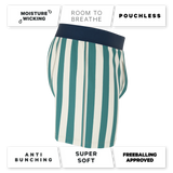 The Nantucket | Green Dock Stripe Boxers - Shinesty - Flyclothing LLC