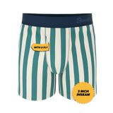 The Nantucket | Green Dock Stripe Boxers - Shinesty - Flyclothing LLC