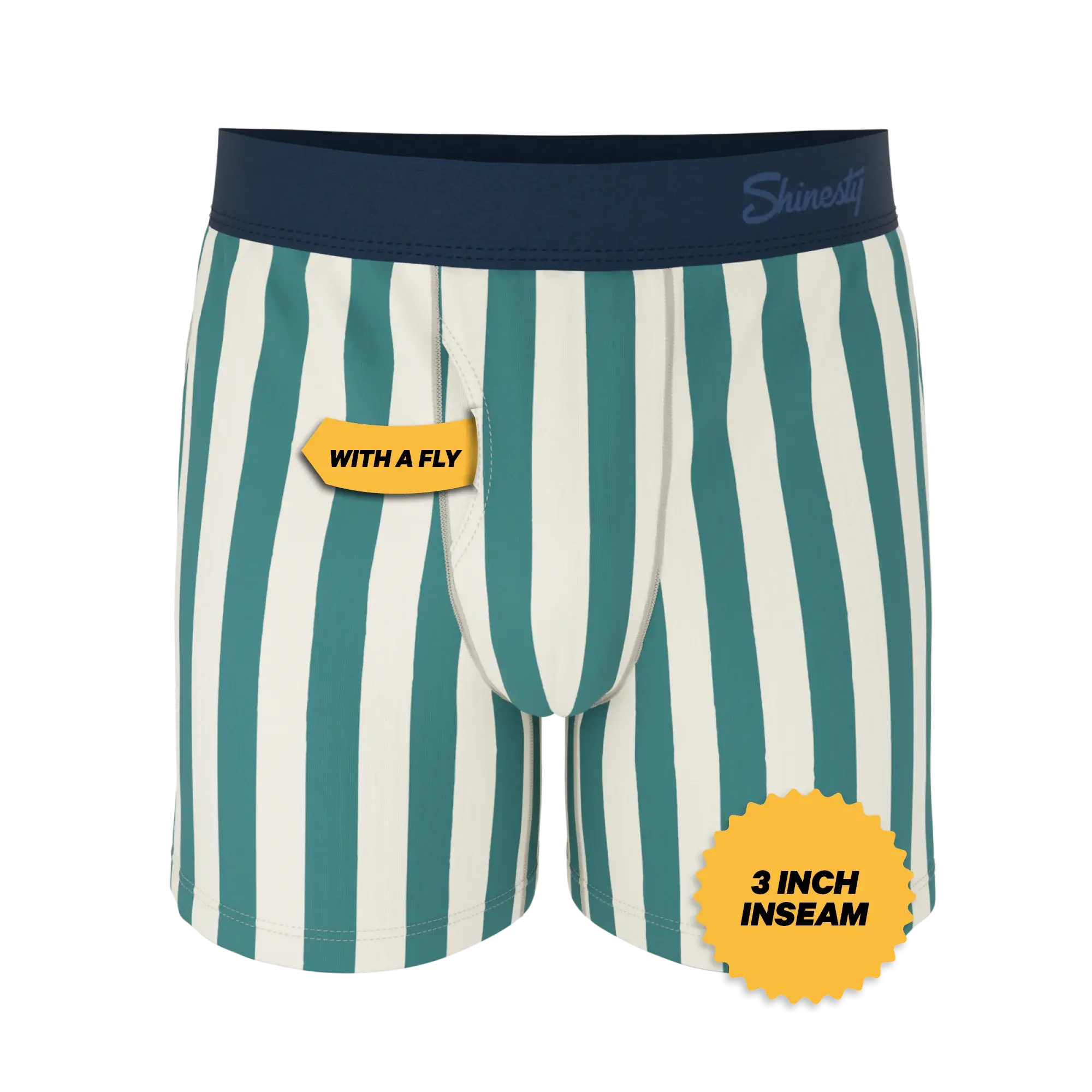 The Nantucket | Green Dock Stripe Boxers - Shinesty - Flyclothing LLC