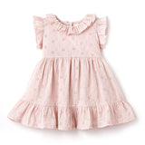 Eyelet Girl's Cotton Dress for Special Occasions - Pink - Tesa Babe - Flyclothing LLC