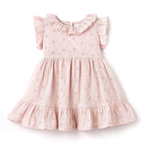 Eyelet Girl's Cotton Dress for Special Occasions - Pink - Tesa Babe - Flyclothing LLC