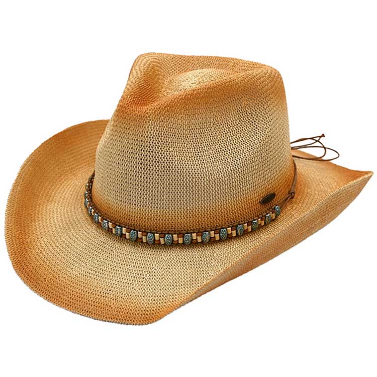 C.C Turquoise Metal Charm Bead Cowboy Hat - Madeline Love - Flyclothing LLC