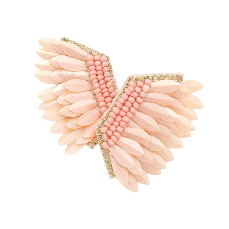 Felt Back Boho Fringe Beaded Earrings - Madeline Love - Flyclothing LLC
